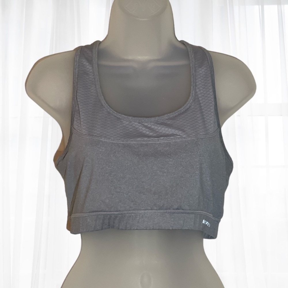 Head Gray Racerback Sports Bra Large